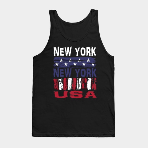 New York New York USA T-Shirt Tank Top by Nerd_art